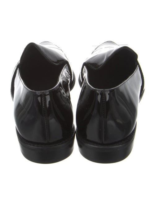 Stuart Weitzman Patent Leather Bow Accents Loafers