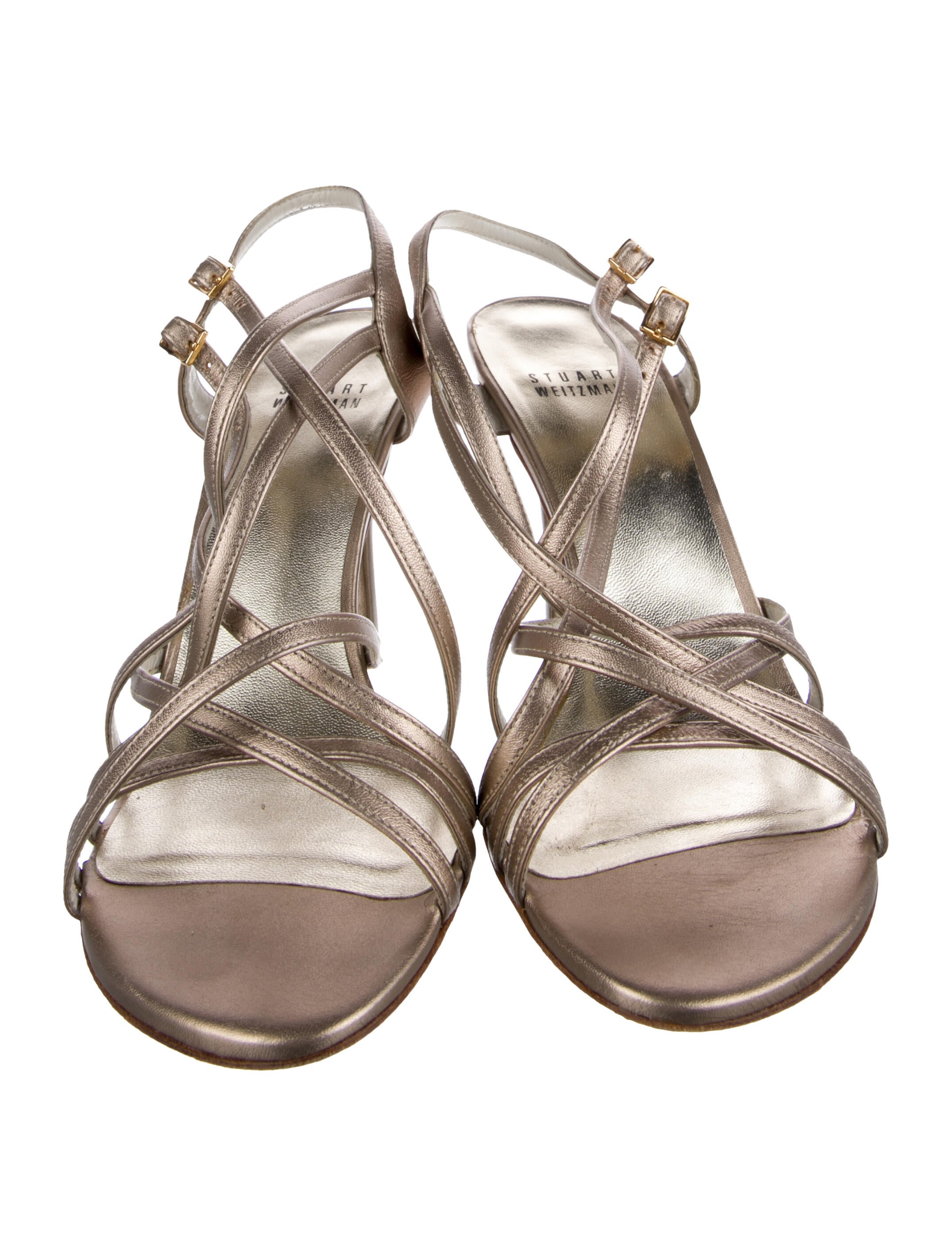 Stuart Weitzman Leather Slingback Sandals