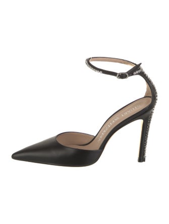Stuart Weitzman PVC Crystal Embellishments D'Orsay Pumps