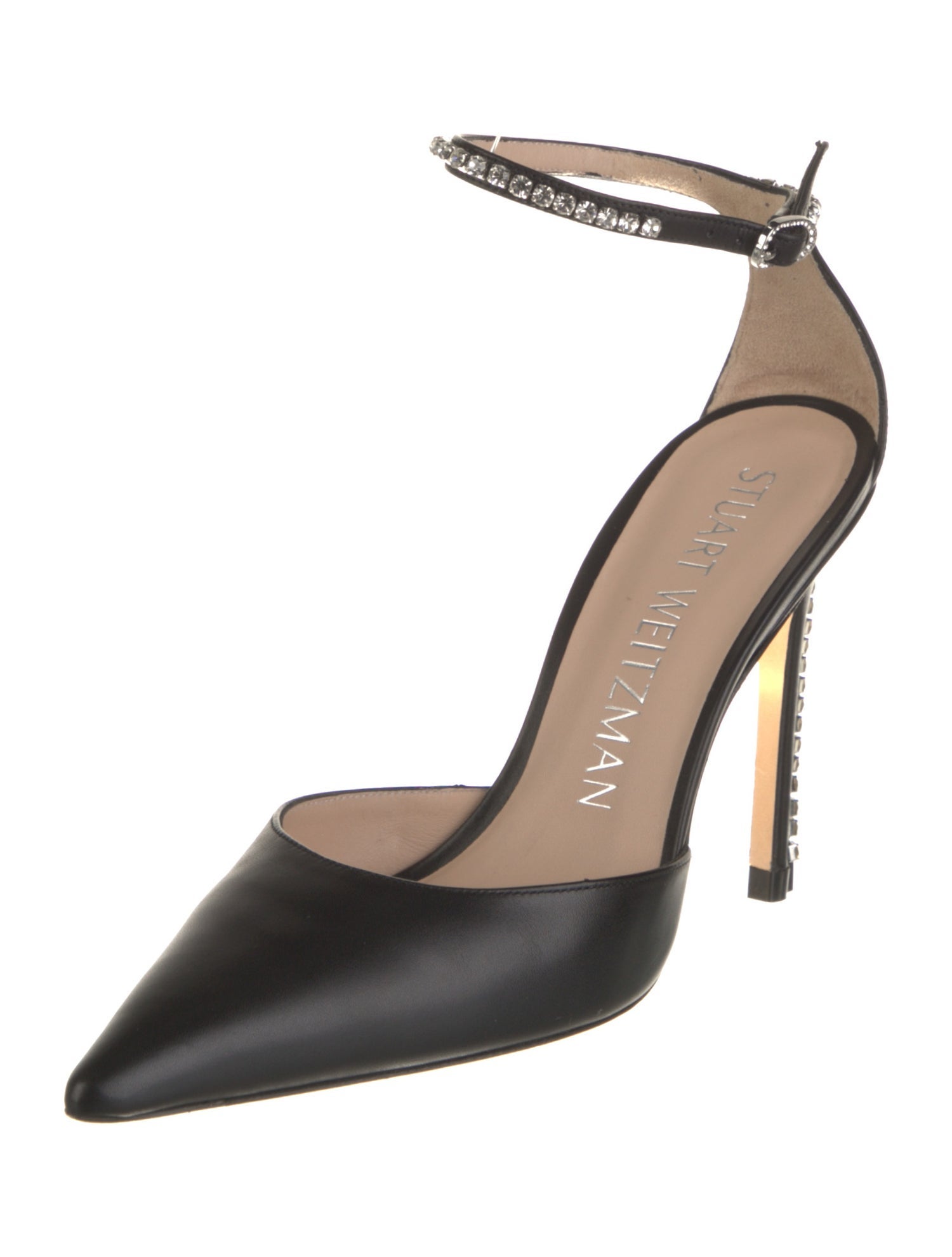 Stuart Weitzman PVC Crystal Embellishments D'Orsay Pumps