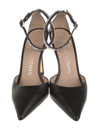 Stuart Weitzman PVC Crystal Embellishments D'Orsay Pumps