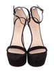 Stuart Weitzman Suede Crystal Embellishments Pumps
