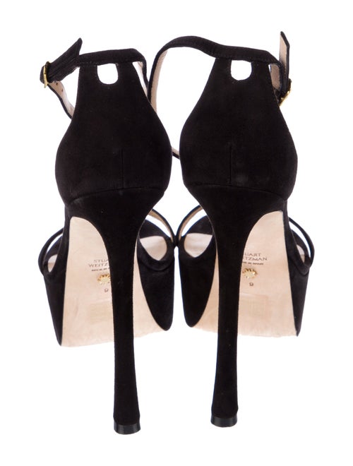 Stuart Weitzman Suede Crystal Embellishments Pumps