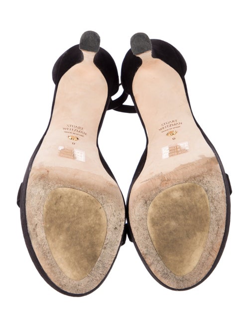 Stuart Weitzman Suede Crystal Embellishments Pumps