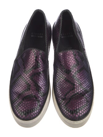 Stuart Weitzman Leather Printed Sneakers