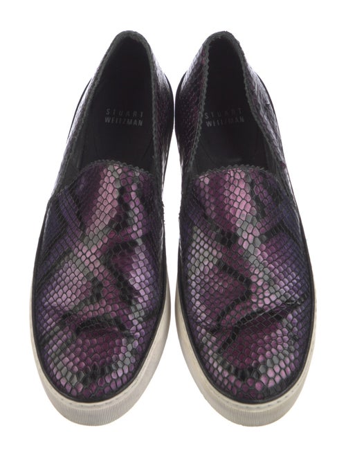Stuart Weitzman Leather Printed Sneakers