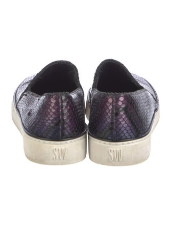 Stuart Weitzman Leather Printed Sneakers