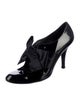 Stuart Weitzman Patent Leather Bow Accents Pumps