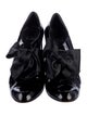 Stuart Weitzman Patent Leather Bow Accents Pumps