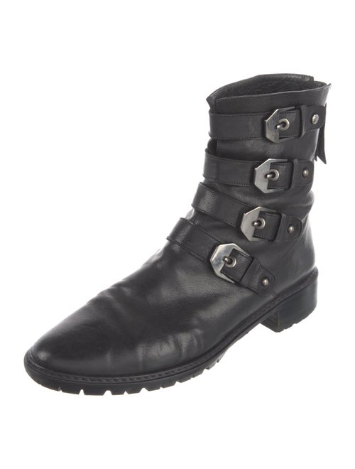 Stuart Weitzman Leather Combat Boots