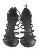 Stuart Weitzman Leather Braided Accents Gladiator Sandals