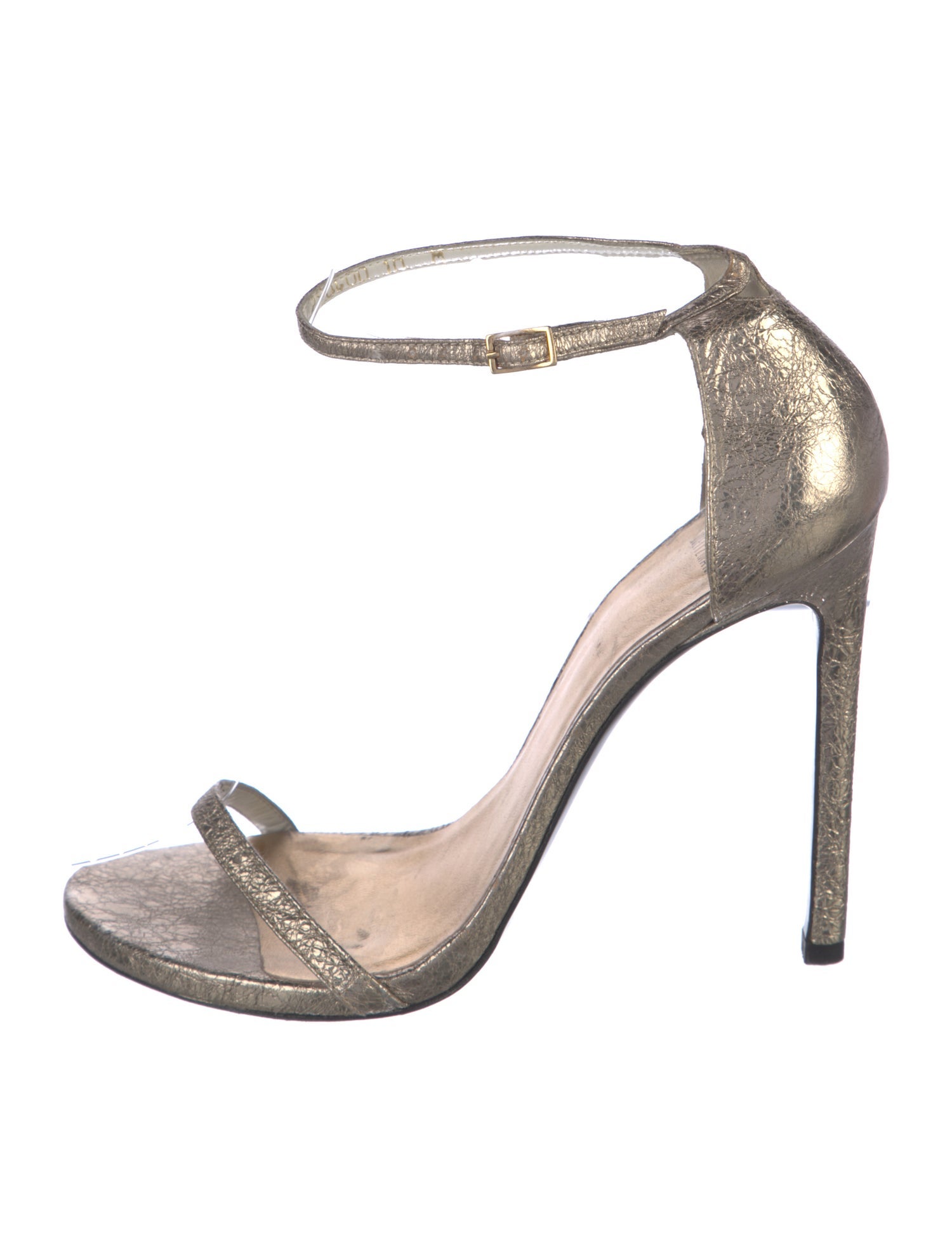 Stuart Weitzman Leather Leather Trim Embellishment Sandals