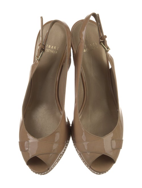 Stuart Weitzman Patent Leather Slingback Sandals