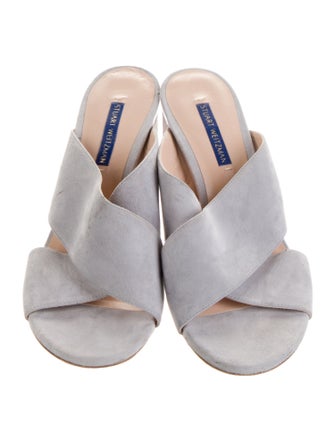 Stuart Weitzman Suede Slides
