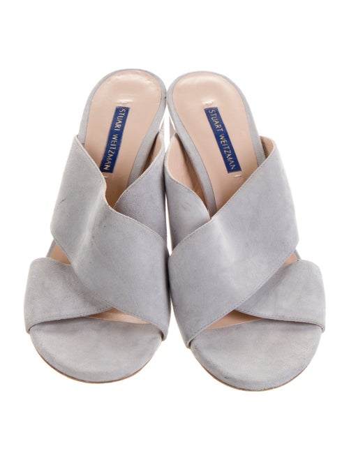 Stuart Weitzman Suede Slides