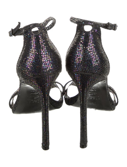 Stuart Weitzman Glitter Glitter Accents T-Strap Sandals
