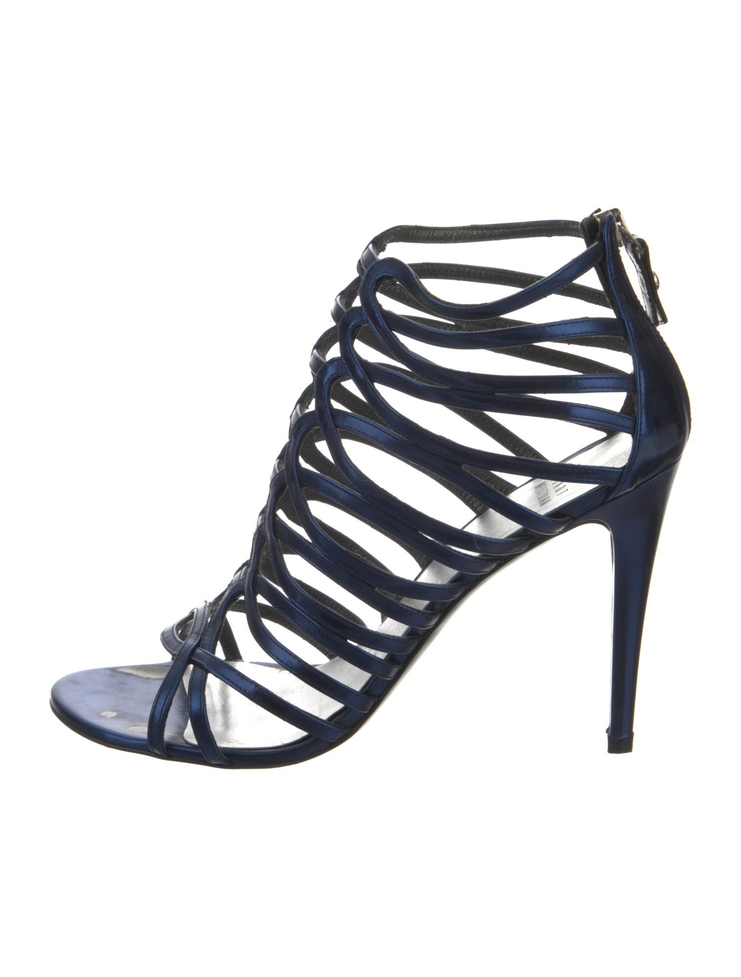 Stuart Weitzman Leather Cutout Accent Gladiator Sandals