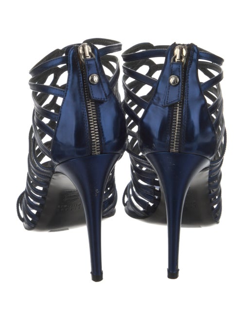 Stuart Weitzman Leather Cutout Accent Gladiator Sandals