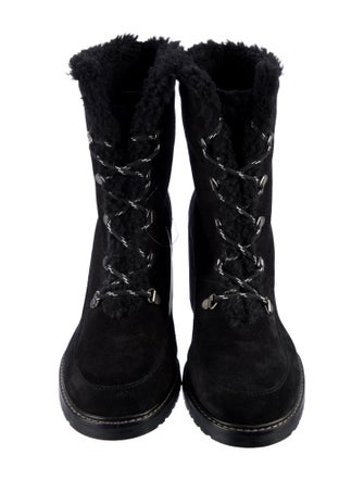 Stuart Weitzman Suede Lace-Up Boots
