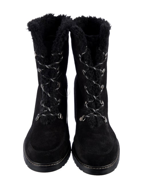 Stuart Weitzman Suede Lace-Up Boots