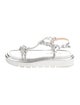 Stuart Weitzman Leather Braided Accents T-Strap Sandals