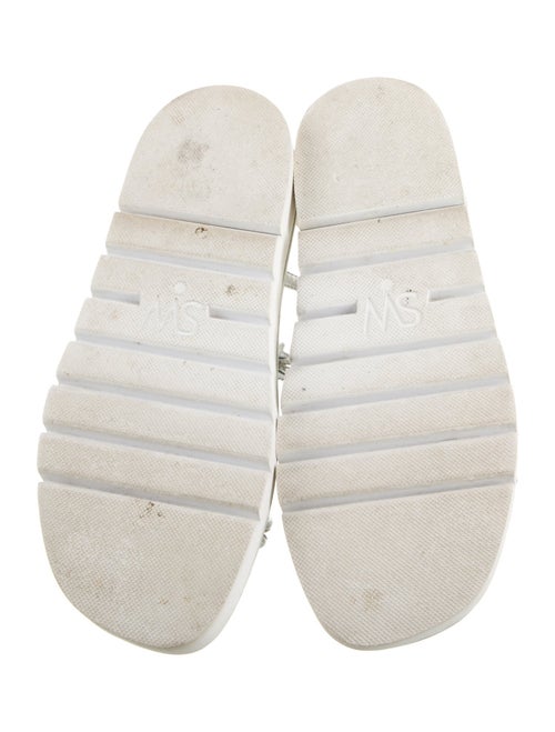 Stuart Weitzman Leather Braided Accents T-Strap Sandals