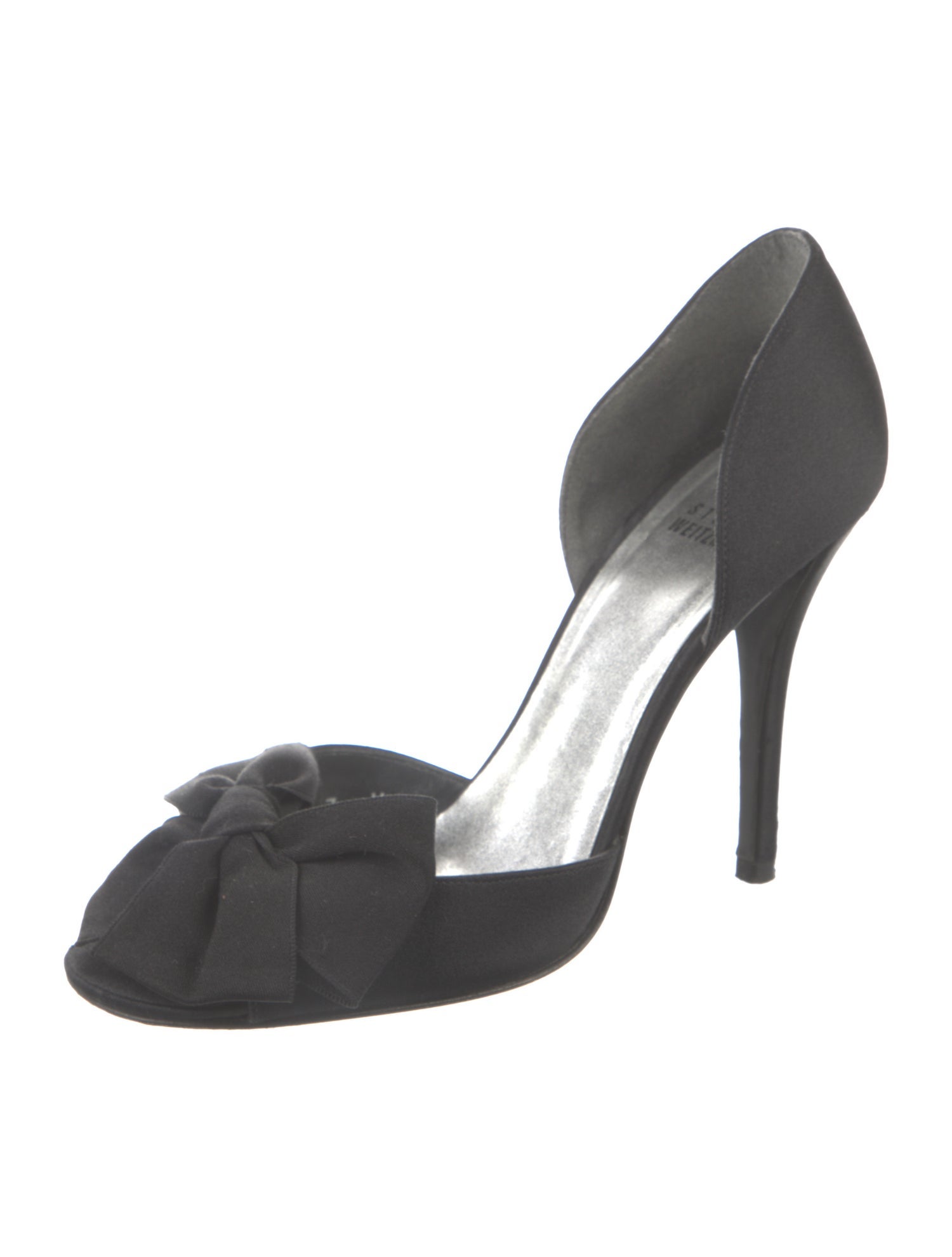 Stuart Weitzman Satin Bow Accents Sandals