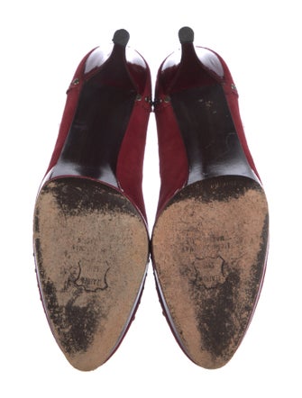 Stuart Weitzman Suede Studded Accents Pumps