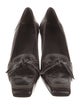 Stuart Weitzman Leather Bow Accents Pumps