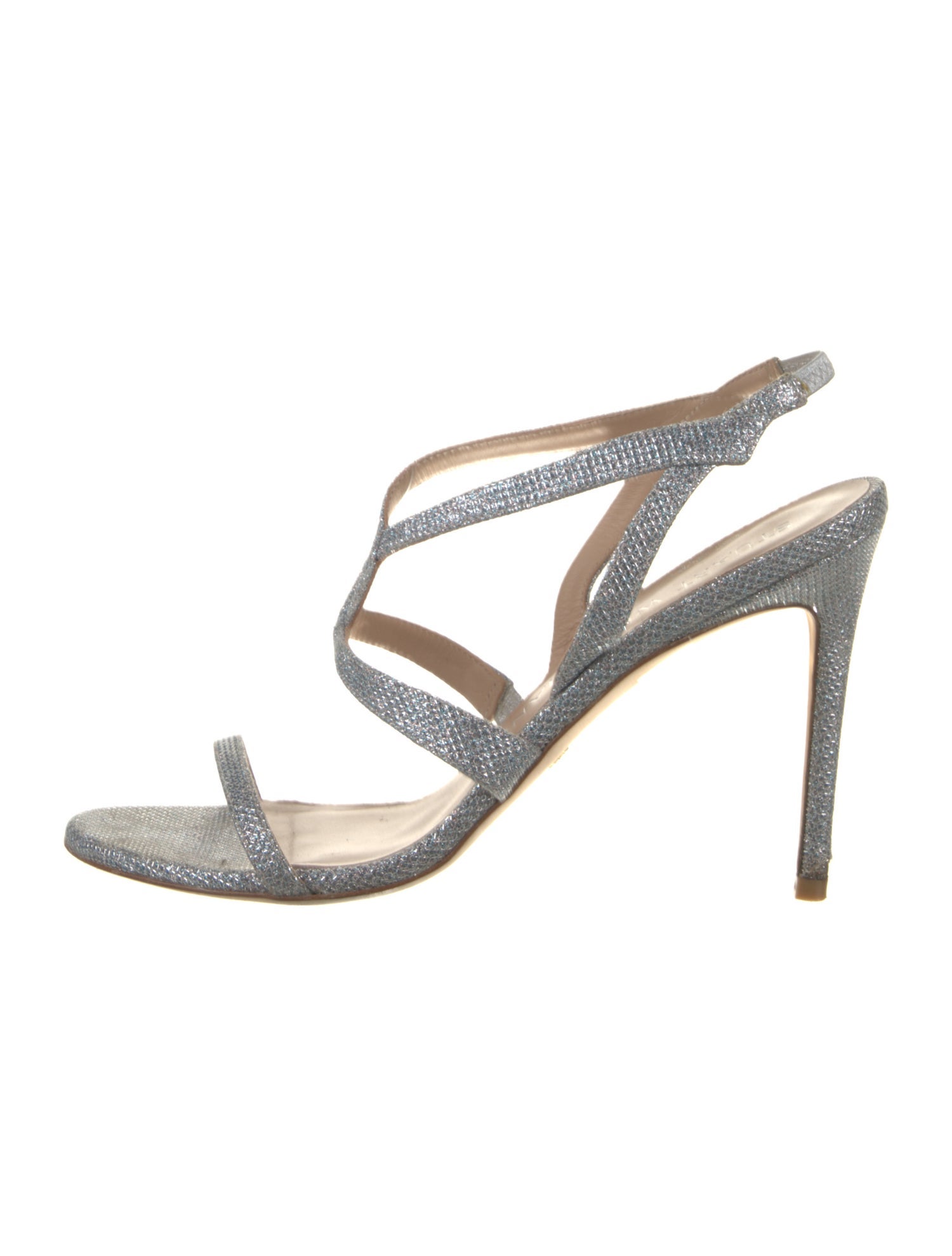 Stuart Weitzman Mariposa Glitter Slingback Sandals