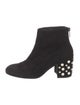 Stuart Weitzman Faux Pearl Accents Suede Boots