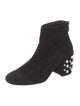 Stuart Weitzman Faux Pearl Accents Suede Boots