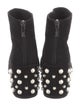 Stuart Weitzman Faux Pearl Accents Suede Boots
