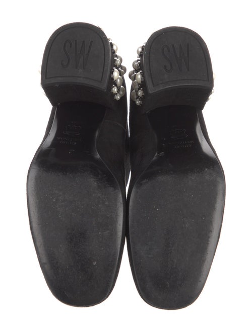 Stuart Weitzman Faux Pearl Accents Suede Boots