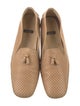 Stuart Weitzman Leather Tassel Accents Loafers