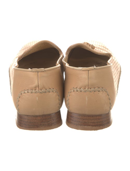 Stuart Weitzman Leather Tassel Accents Loafers