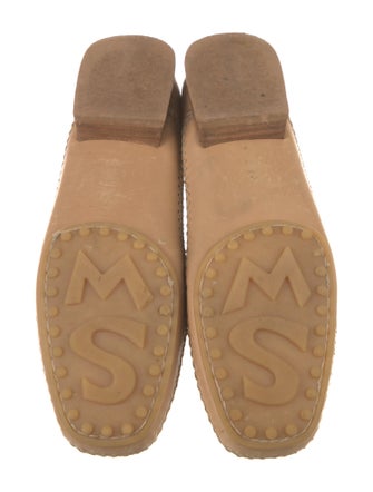 Stuart Weitzman Leather Tassel Accents Loafers