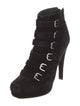 Stuart Weitzman Suede Animal Print Lace-Up Boots