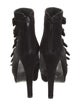 Stuart Weitzman Suede Animal Print Lace-Up Boots