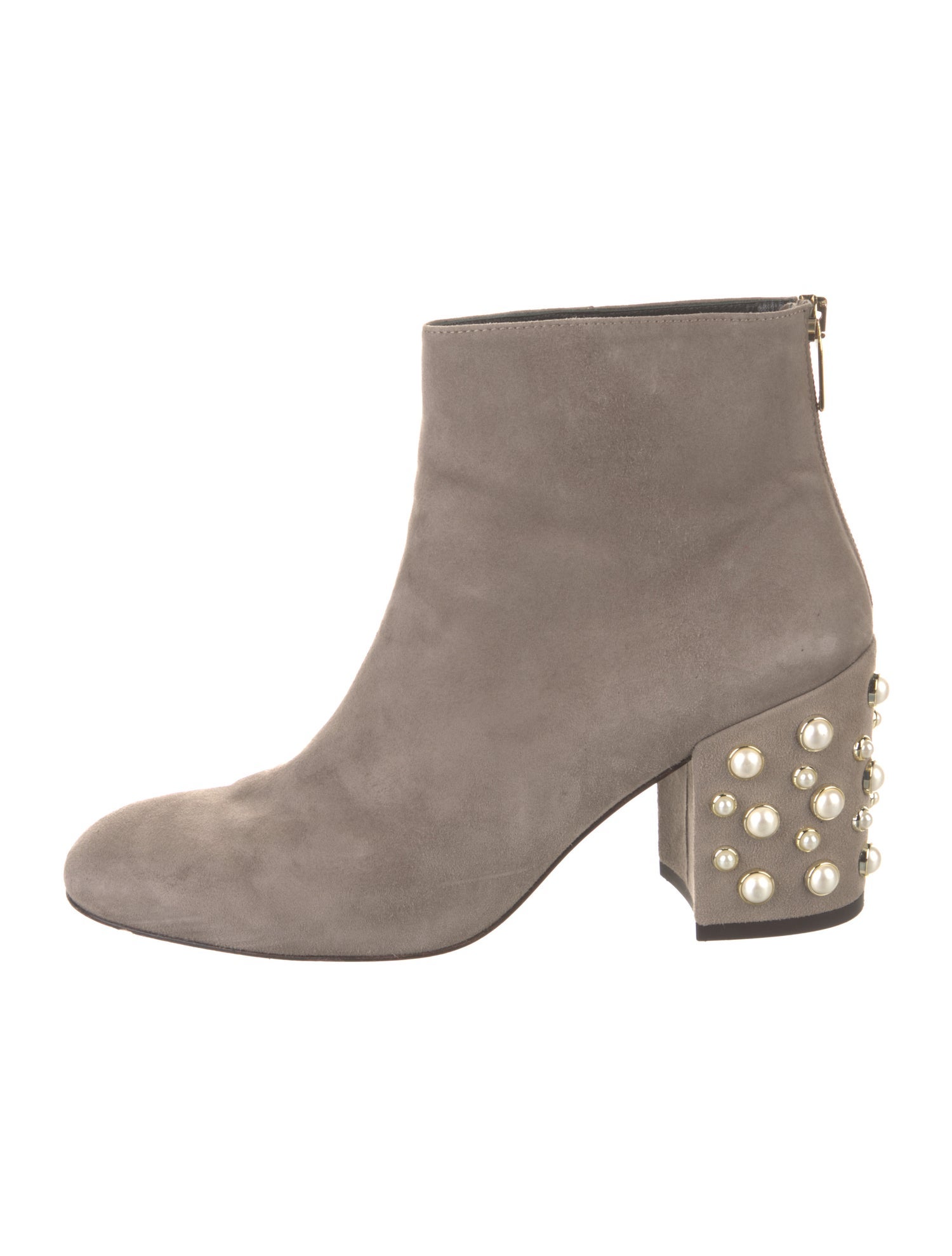 Stuart Weitzman Suede Beaded Accents Boots