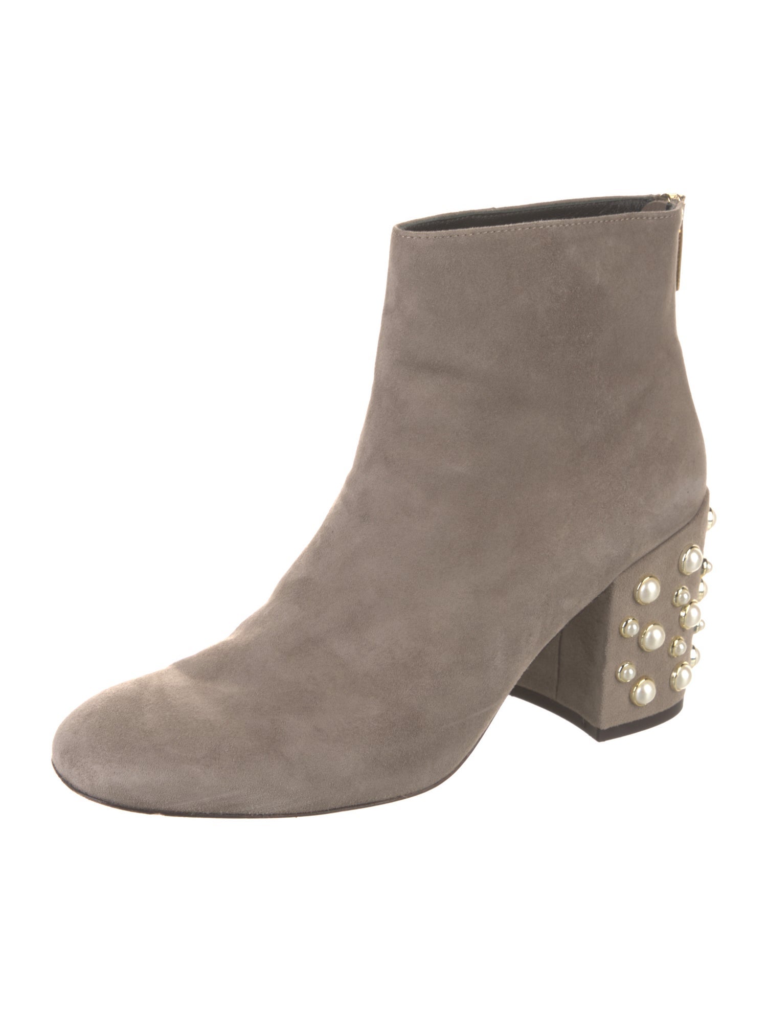 Stuart Weitzman Suede Beaded Accents Boots