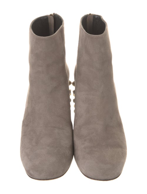 Stuart Weitzman Suede Beaded Accents Boots