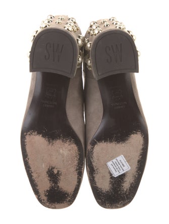 Stuart Weitzman Suede Beaded Accents Boots