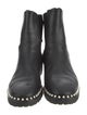 Stuart Weitzman Faux Pearl Accents Leather Chelsea Boots