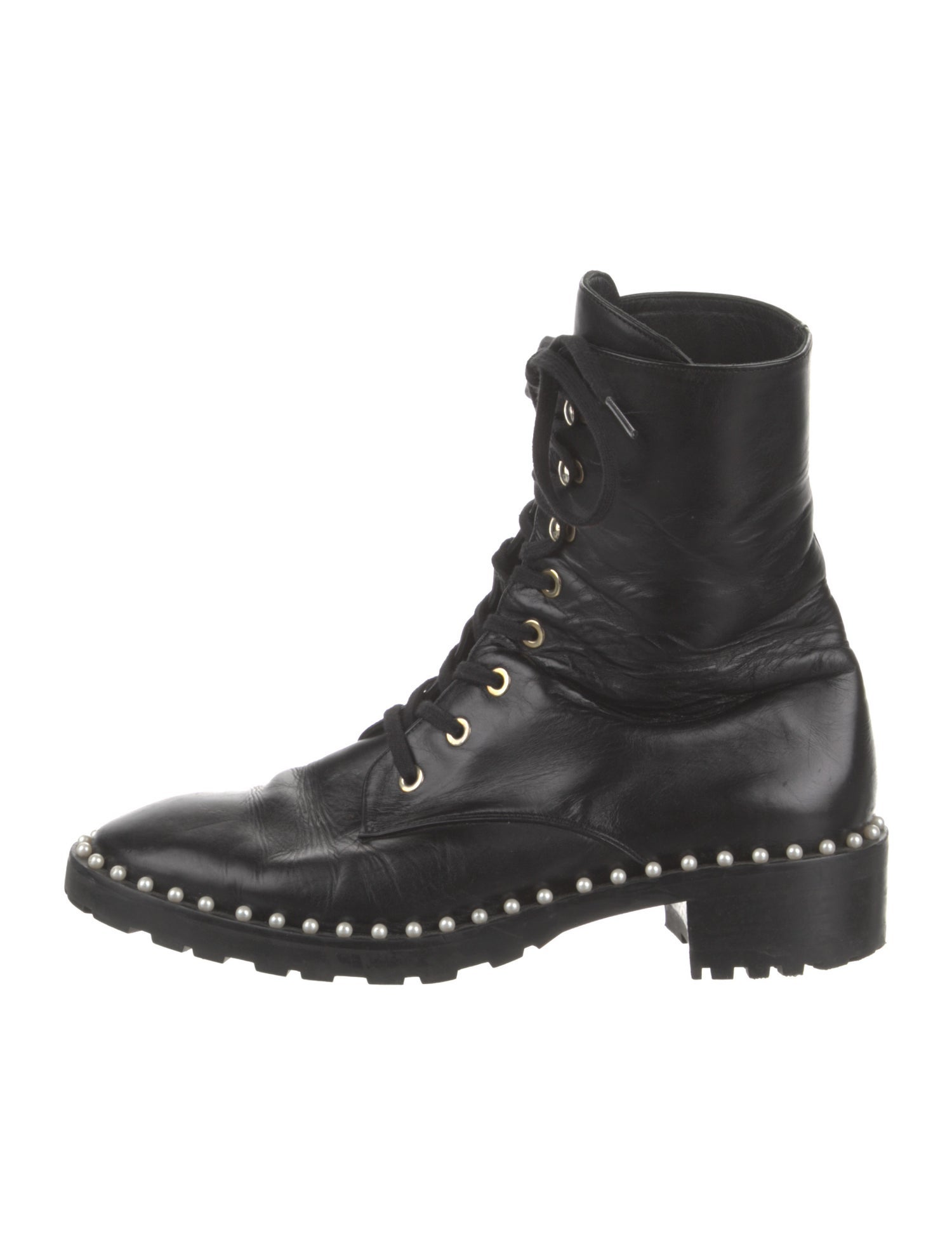 Stuart Weitzman Leather Combat Boots