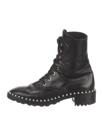 Stuart Weitzman Leather Combat Boots