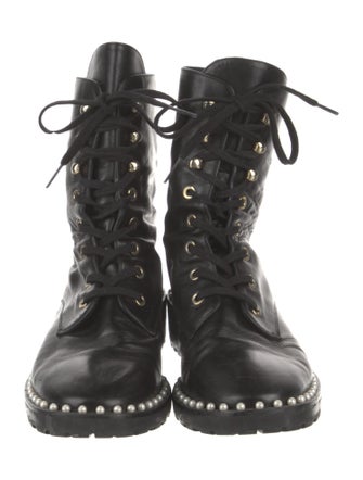 Stuart Weitzman Leather Combat Boots