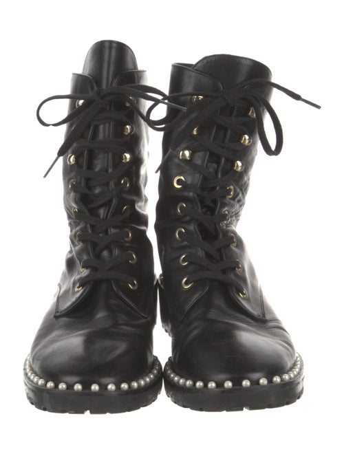 Stuart Weitzman Leather Combat Boots