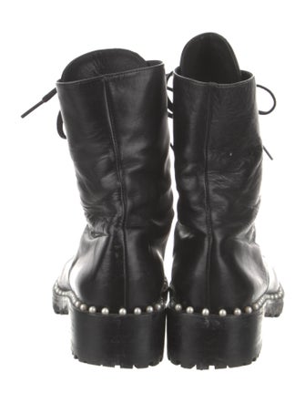 Stuart Weitzman Leather Combat Boots