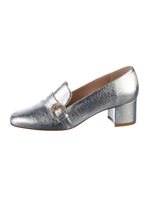 Stuart Weitzman Leather Crystal Embellishments Pumps